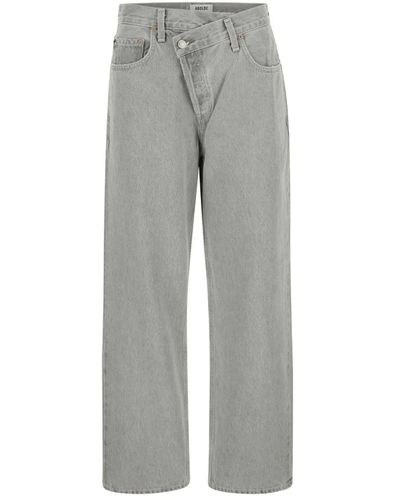 Agolde Trousers > wide trousers - Gris