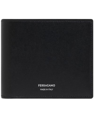 Ferragamo Schwarzes portemonnaie mit kreditkartenfächern