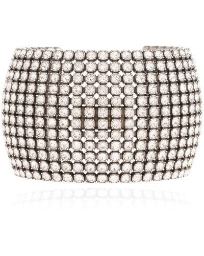 Balenciaga Glamourös verziertes armband mit kristallen - Grau
