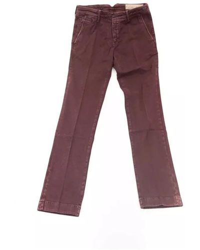 Jacob Cohen Straight Trousers - Purple