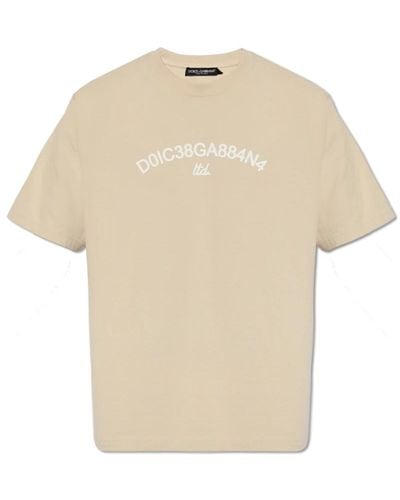 Dolce & Gabbana Bedrucktes t-shirt - Natur