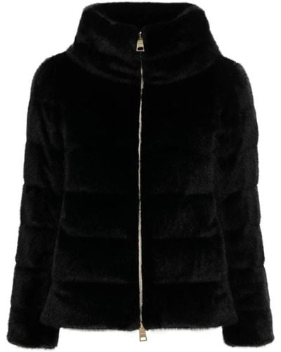 Herno Faux Fur & Shearling Jackets - Black