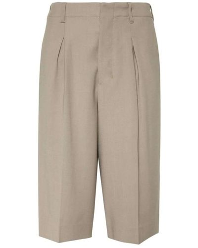 Ami Paris Taupe braune knielange shorts - Grau