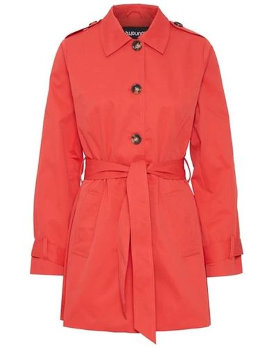 B.Young Trench Coats - Red
