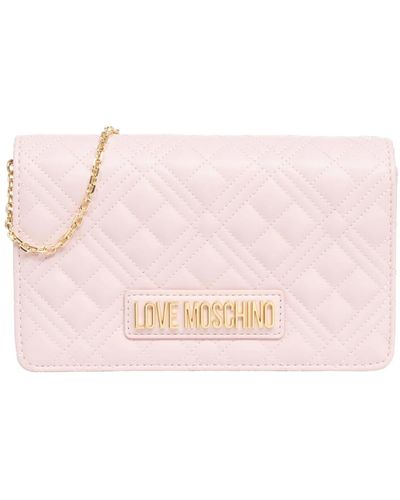 Love Moschino Geldbörse mit magnetverschluss und logo - Pink