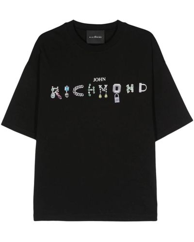 John Richmond Tops > t-shirts - Noir