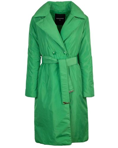 Patrizia Pepe Belted Coats - Green
