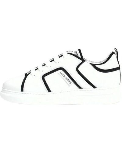 Les Hommes Low leather sneakers - Blanc