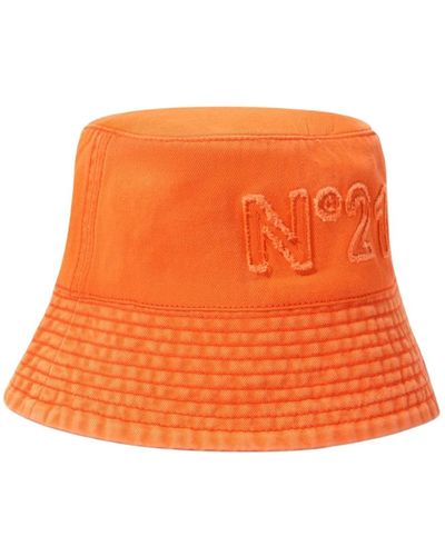 N°21 Cappello da pescatore in denim arancione