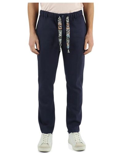 Daniele Alessandrini Slim-Fit Trousers - Blue