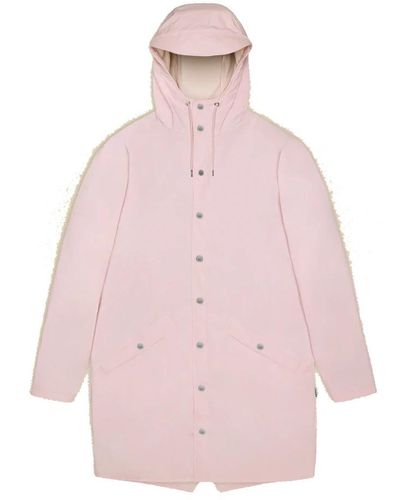 Rains Long Jacket Candy Xs - Pink