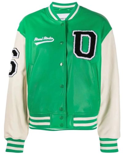 Stand Studio Bomber Jackets - Green