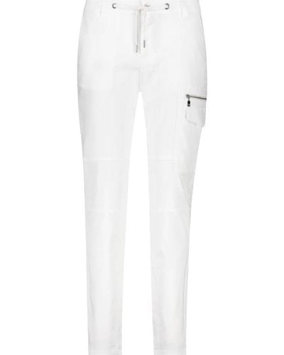 Monari Stylische jogpants mit reißverschlusstasche - Weiß