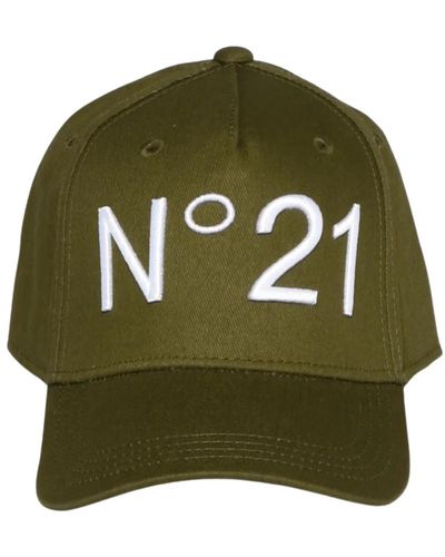 N°21 Cappello verde con logo ricamato