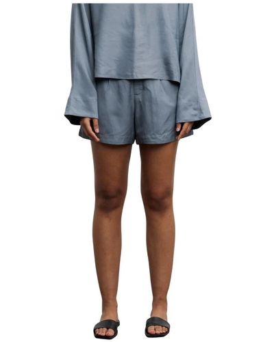 Ahlvar Gallery Noma linen shorts - Blu