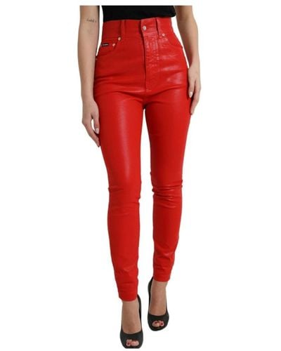 Dolce & Gabbana Skinny Pants - Red