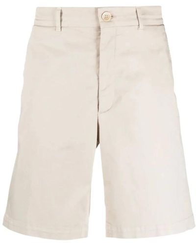 Brunello Cucinelli Leinen shorts,marineblaue casual shorts - Natur