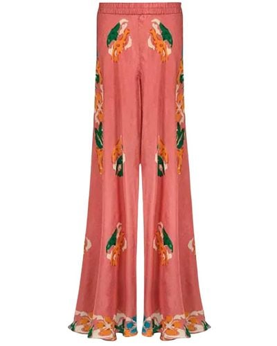Mes Demoiselles Wide trousers - Rosso