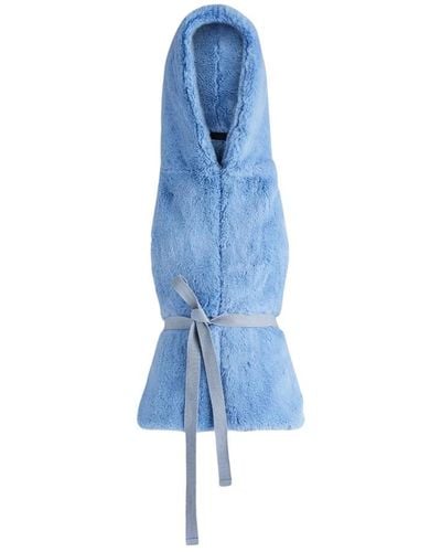 OOF WEAR Eco fur/nylon giacca stilosa - Blu