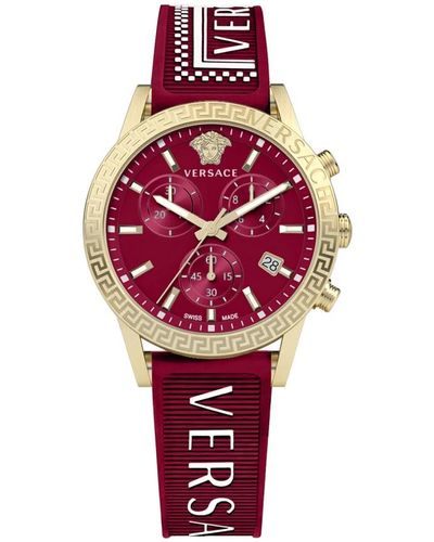 Versace Sport tech chronograph gummiuhr - Rot