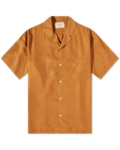 Portuguese Flannel Short sleeve shirts - Braun