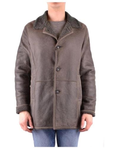 Orciani Leather Jackets - Brown