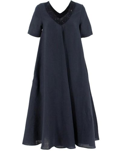 Le Tricot Perugia Midi Dresses - Blue