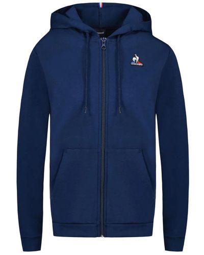 Le Coq Sportif Stylischer zip hoodie für frauen - Blau