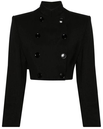 Alaïa Double-Breasted Coats - Black