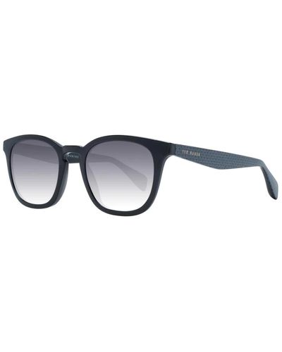 Ted Baker Schwarze quadratische sonnenbrille mit grauem verlauf - Blau