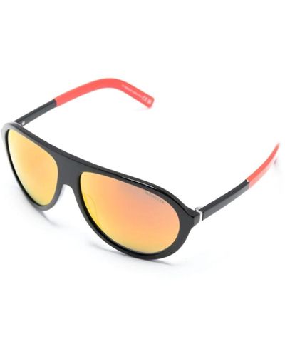Moncler Schwarze sonnenbrille mit zubehör - Braun