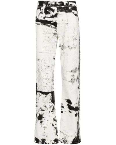 Alexander McQueen Jeans mit abstraktem muster - Weiß