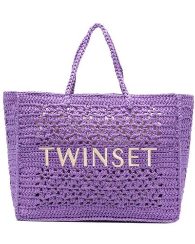 Twin Set Tote Bags - Purple