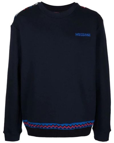 Missoni Round-Neck Knitwear - Blue