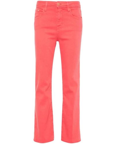 Jacob Cohen Cropped Trousers - Red