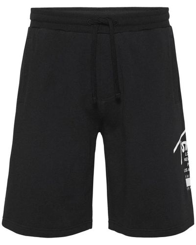 Tommy Hilfiger Shorts in cotone con stile firma - Nero