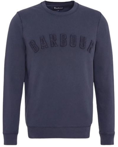 Barbour Gewaschener logo-sweatshirt - marineblau