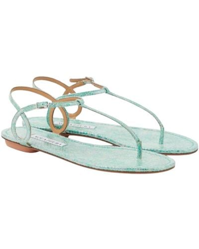 Aquazzura Flat Sandals - Blue