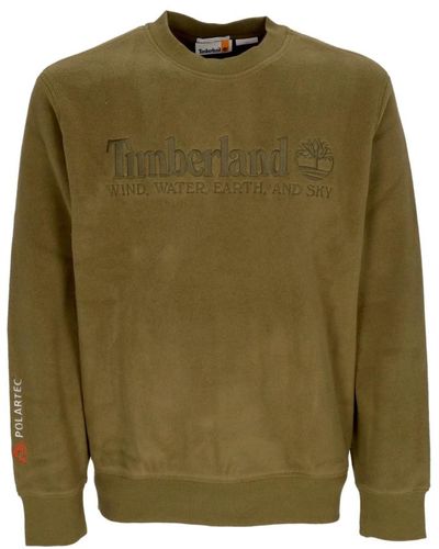 Timberland Linear logo crewneck sweatshirt dunkles olivgrün
