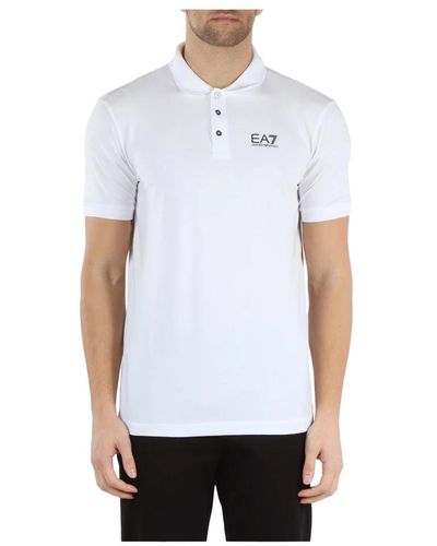 EA7 Tops > polo shirts - Blanc