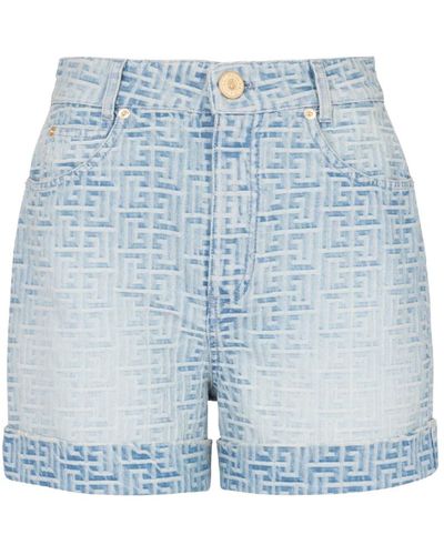 Balmain Shorts > denim shorts - Bleu