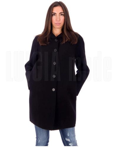 Aspesi Single-Breasted Coats - Black