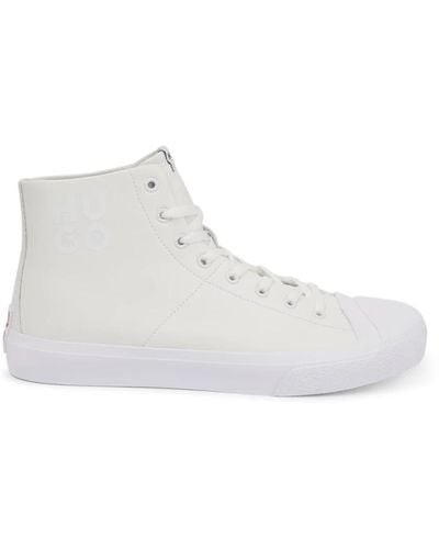 BOSS Sneakers high-top bianche con logo - Bianco