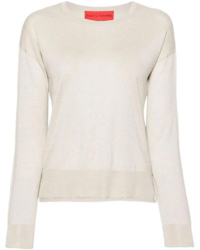 Wild Cashmere Round-Neck Knitwear - White