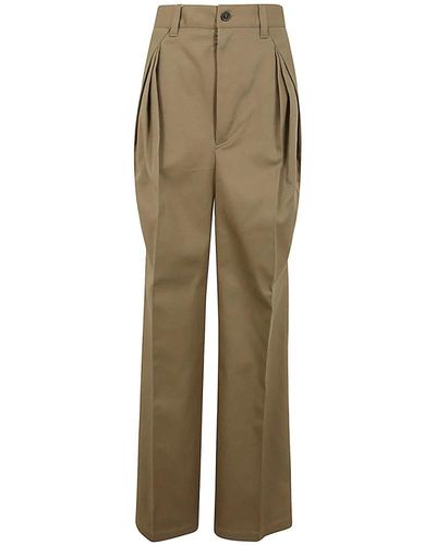 Maison Margiela Straight Trousers - Natural