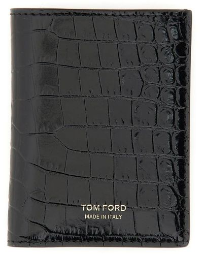 Tom Ford Geldbörse mit logo - Schwarz