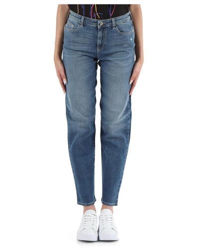 Emporio Armani Slim girl fit jeans mit fünf taschen - Blau