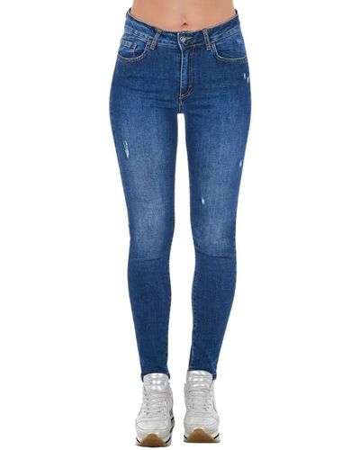 Frankie Morello Stylische denim-jeans - Blau