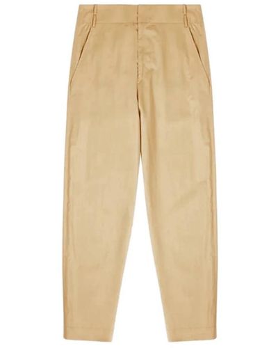 Isabel Marant Pantalones de algodón marrón para mujer - Neutro