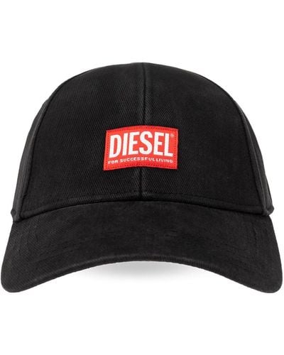 DIESEL Corry-jacq Logo-embellished Cotton Baseball Cap - Black